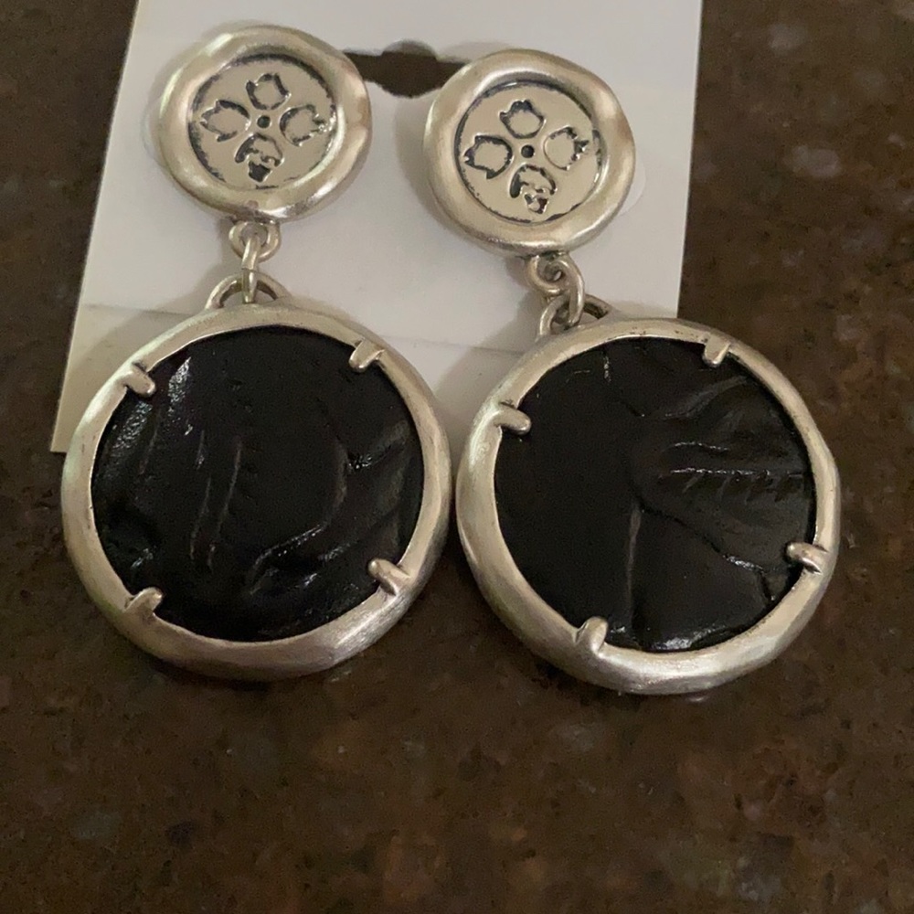 New Patricia Nash earrings leather